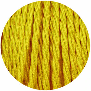 3 Core Electrical Twisted Fabric wire Yellow~2095-8