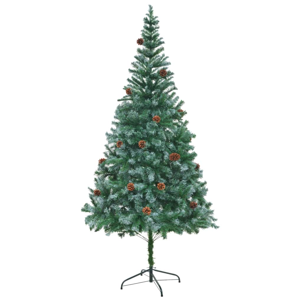 vidaXL Christmas Tree Frosted Artificial Xmas Tree with Pinecones Decoration-16