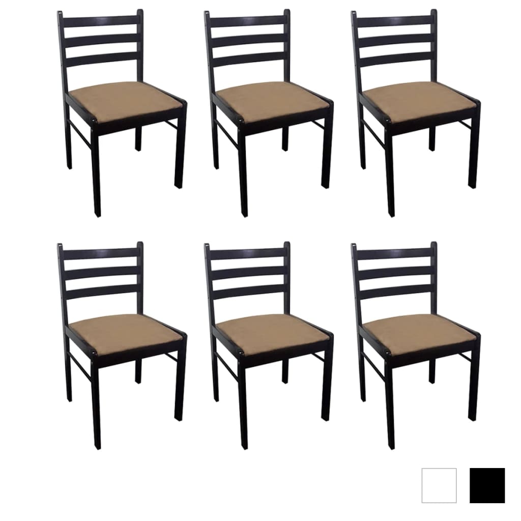 vidaXL 291746 2/4/6 pcs Wooden Dining Chairs Square 2 Colours Selectable-11