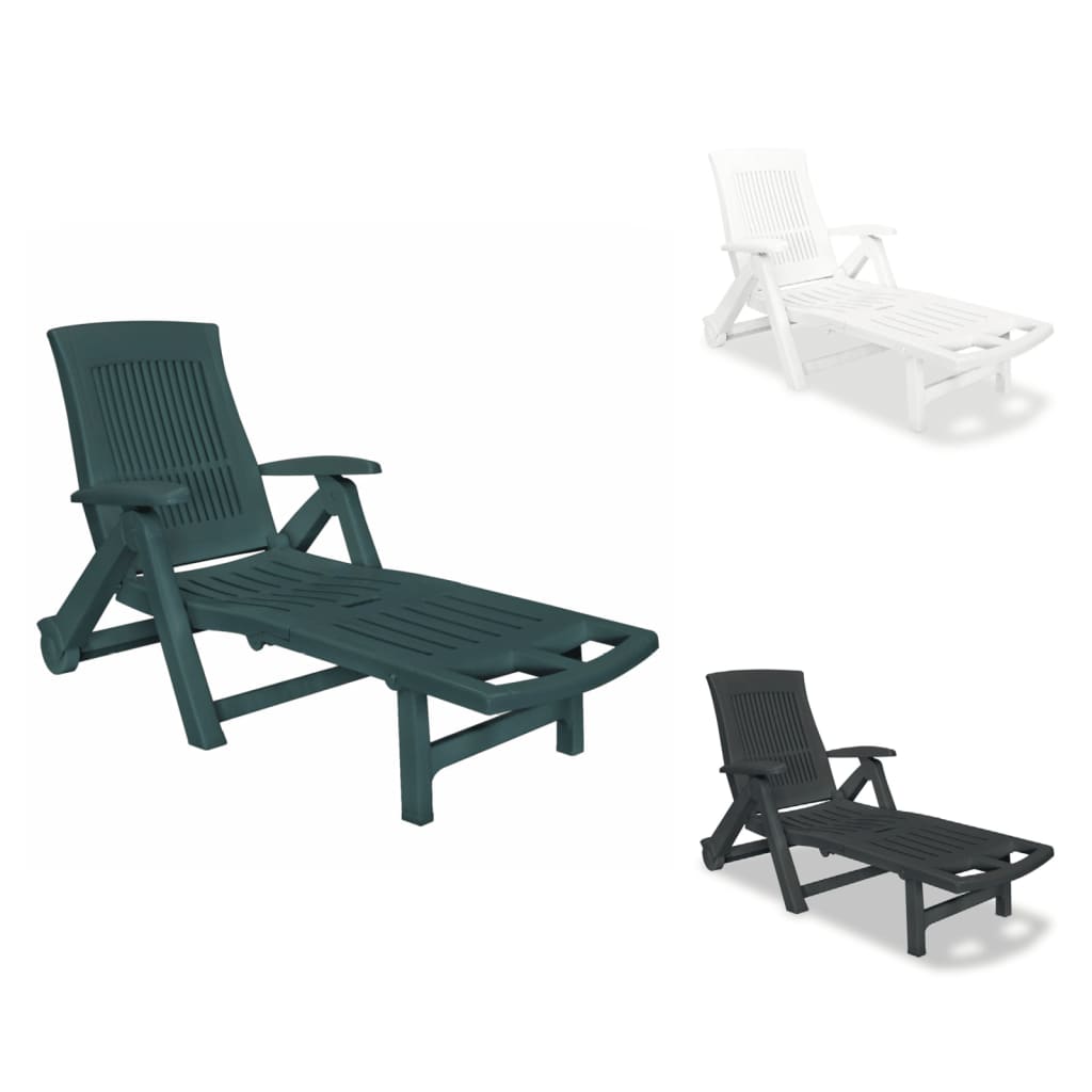 vidaXL Patio Lounge Chair with Adjustable Backrest Outdoor Folding Sunlounger-5