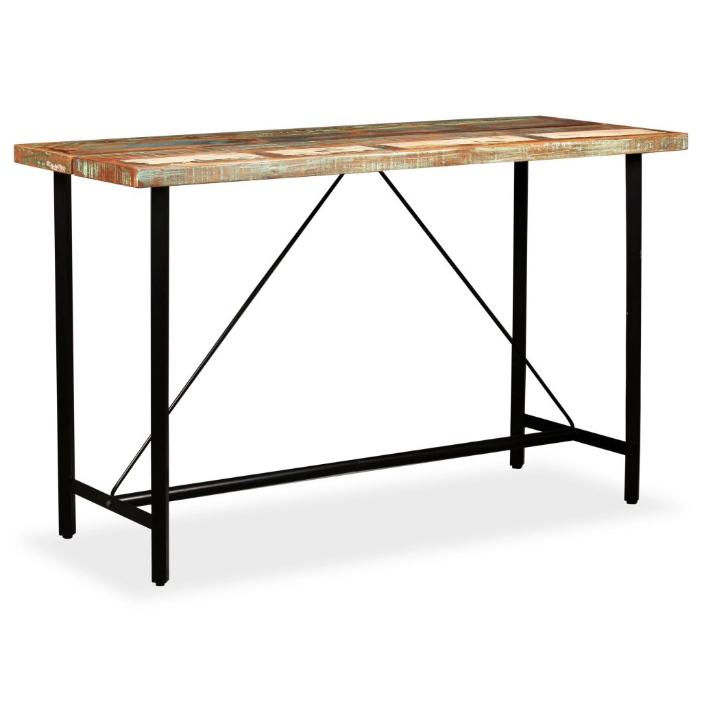 vidaXL Bar Table Pub Table Bistro Table for Dining Room Solid Reclaimed Wood-5