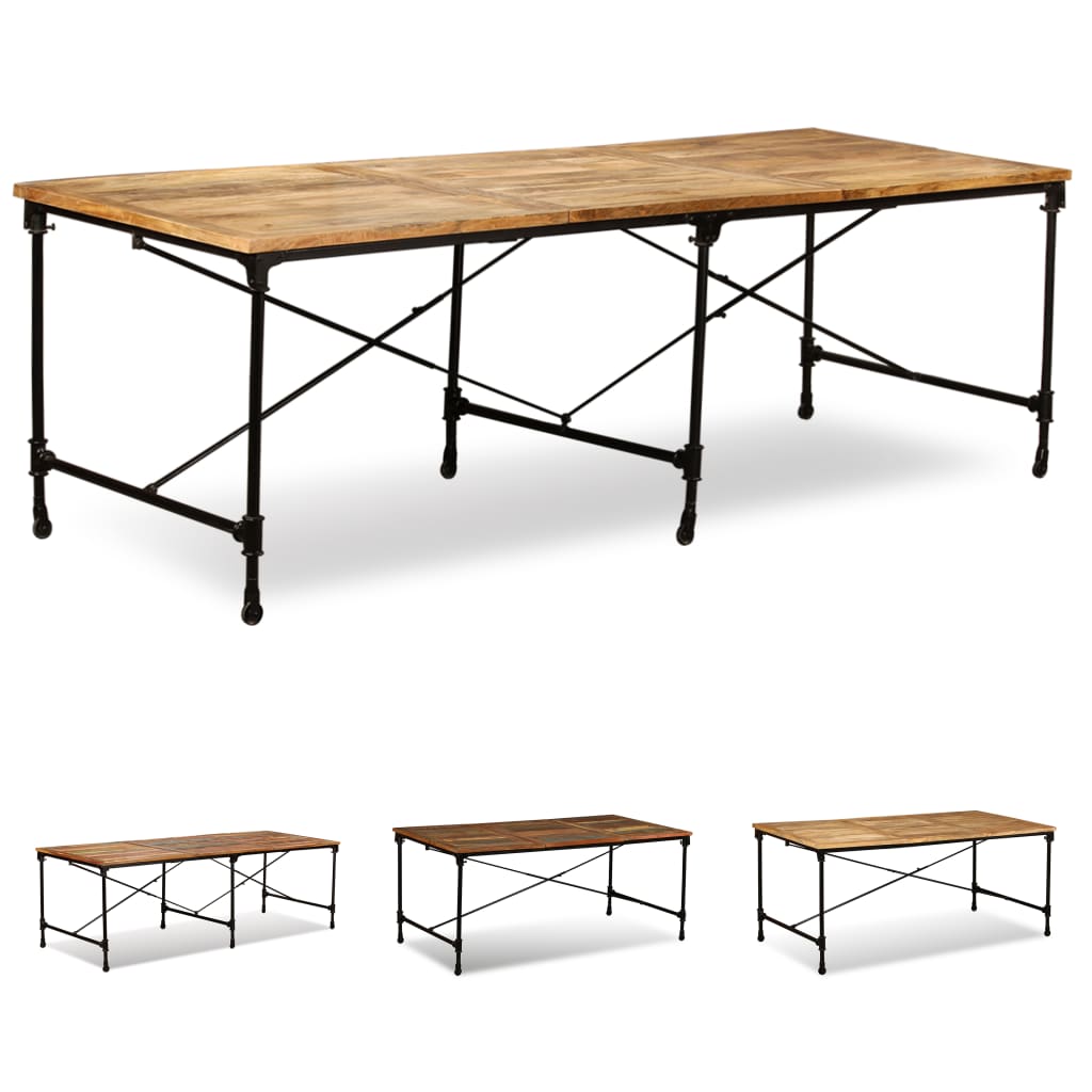 vidaXL Dining Table Kitchen Table Home Dining Room Table Solid Reclaimed Wood-2