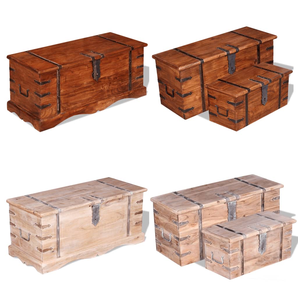 vidaXL Storage Chest Acacia Wood-5