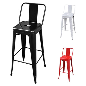 vidaXL Bar Stool Bar Seat Counter Height Island Stool for Pub Kitchen Steel-2