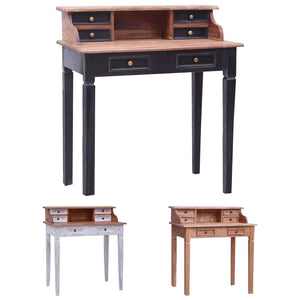 vidaXL Writing Desk with Drawers Computer Desk for Office Solid Reclaimed Wood-5