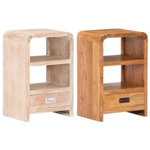 vidaXL Nightstand Storage Bedside Cabinet Bedroom Furniture Solid Wood Acacia-1