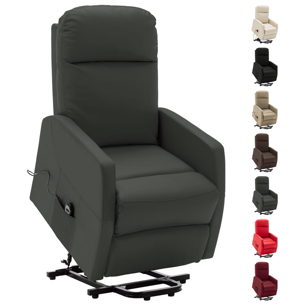 vidaXL Power Lift Recliner Electric Lift Chair for Home Theater Faux Leather-3