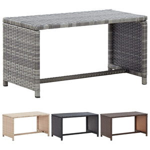 vidaXL Coffee Table End Table Lounge Sofa Table Outdoor Furniture Poly Rattan-18