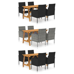 vidaXL Patio Dining Set 5 Piece Dining Table and Chairs Patio Conversation Set-9