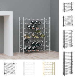 vidaXL Wine Rack Bottle Holder Wine Storage Organizer for Pantry Kitchen Metal-10