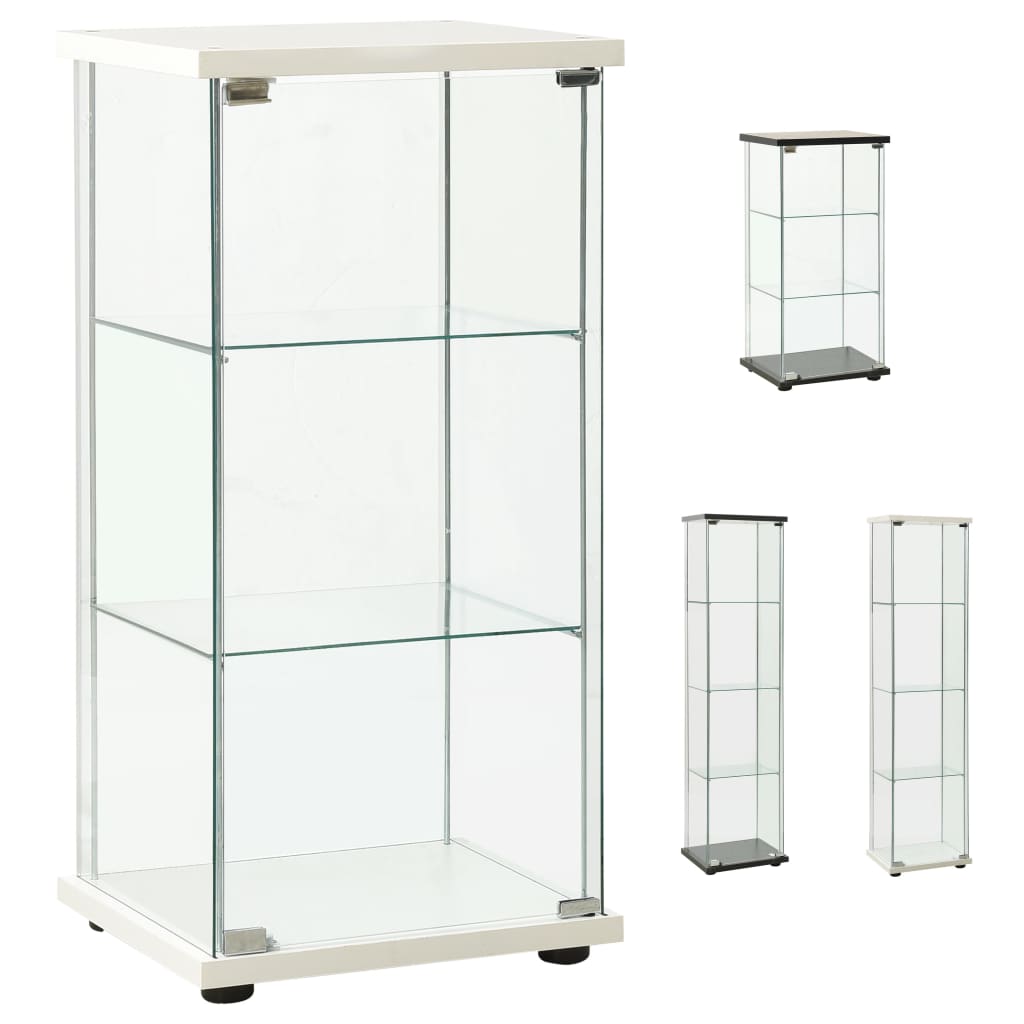 vidaXL Storage Cabinet Bookshelf 4-Shelf Glass Display Cabinet Tempered Glass-5