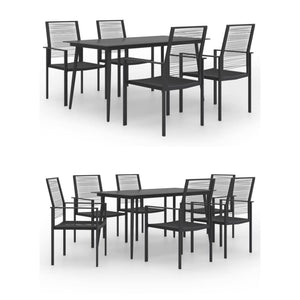 vidaXL Patio Dining Set Garden Outdoor Table and Chair Furniture 5/7 Piece-11