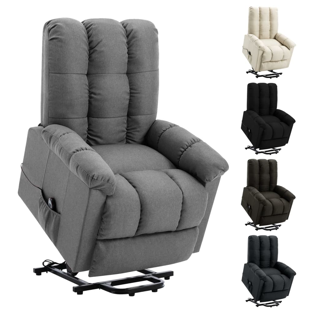 vidaXL Recliner Electric Power Lift Massage Recliner Chair for Elderly Fabric-15