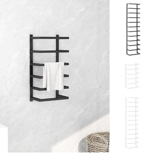 vidaXL Towel Holder Wall Mounted Towel Storage Holder Rack for Bathroom Steel-4