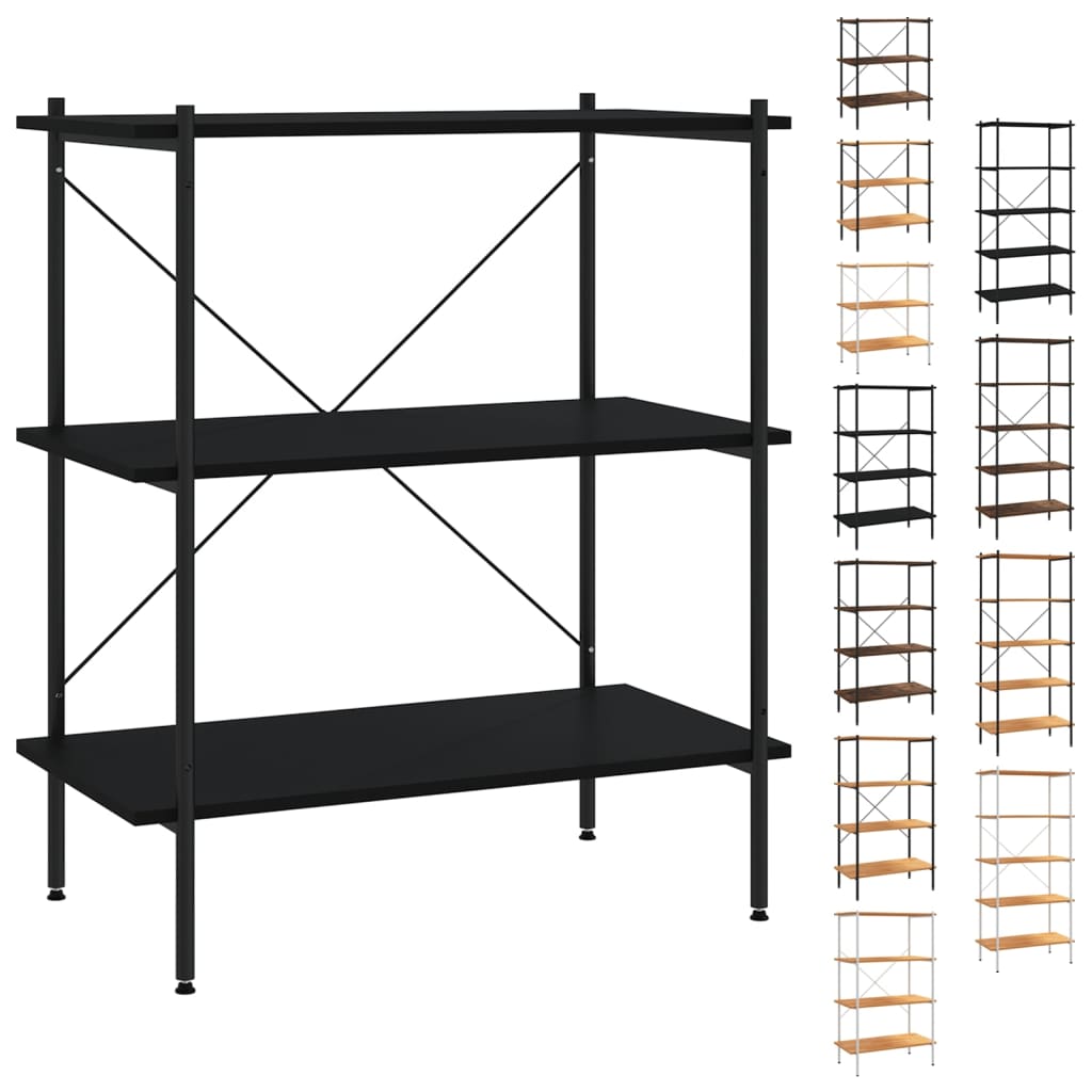 vidaXL 5-Tier Shelving Unit Standing Bookcase Bookshelf for Living Room Office-5