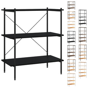 vidaXL 5-Tier Shelving Unit Standing Bookcase Bookshelf for Living Room Office-5