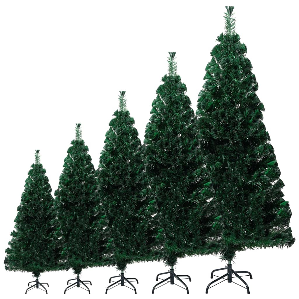 vidaXL Christmas Tree Artificial Tree with Stand and Lights Green Fiber Optic-3