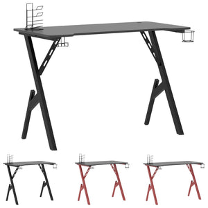 vidaXL Gaming Desk with Y Shape Legs Home Office Computer Table Furniture-0