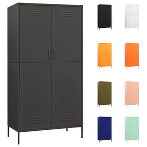 vidaXL Wardrobe Armoire Closet Clothes Storage Organizer for Bedroom Steel-54