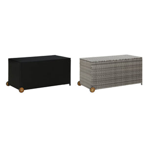 vidaXL Outdoor Storage Garden Patio Deck Cushion Box Chest Cabinet PE Rattan-3