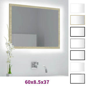 vidaXL Bathroom Mirror LED Wall Mounted Vanity Mirror for Powder Room Acrylic-28