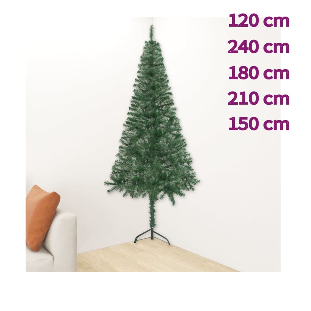 vidaXL Corner Artificial Pre-lit Christmas Tree Xmas Tree Party Decoration PVC-38