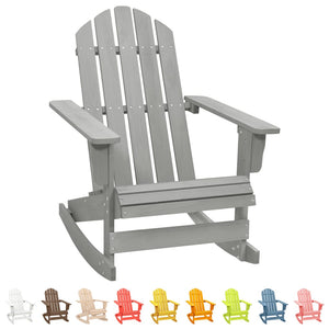 vidaXL Adirondack Rocking Chair Lounge Patio Chair for Garden Solid Wood Fir-24