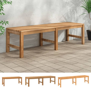 vidaXL Outdoor Patio Bench Garden Bench with Wooden Frame Solid Wood Teak-9