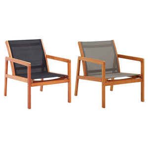 vidaXL Patio Lounge Chair Garden Chair Solid Wood Eucalyptus and Textilene-7