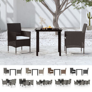 vidaXL Patio Dining Set Outdoor Dining Set Table and Chair Set for Garden-8