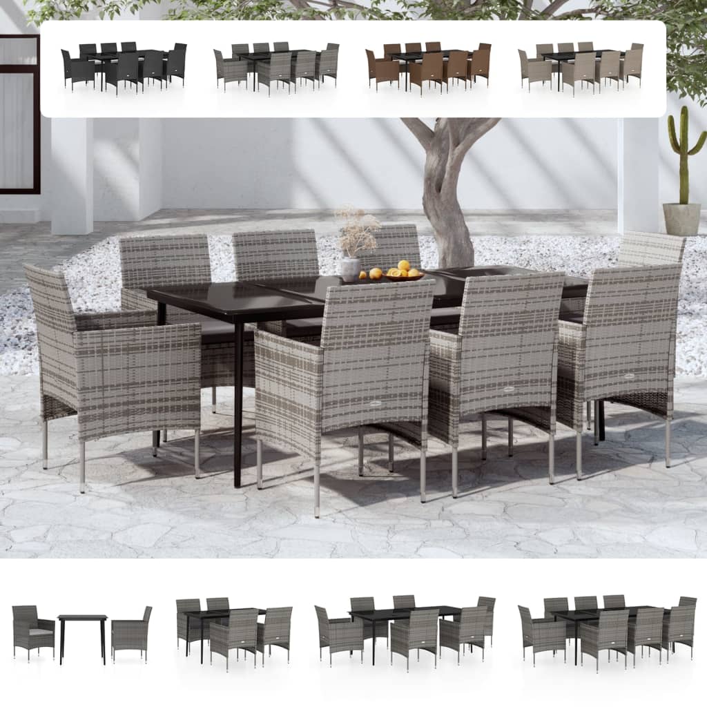 vidaXL Patio Dining Set Outdoor Dining Set Table and Chair Set for Garden-8