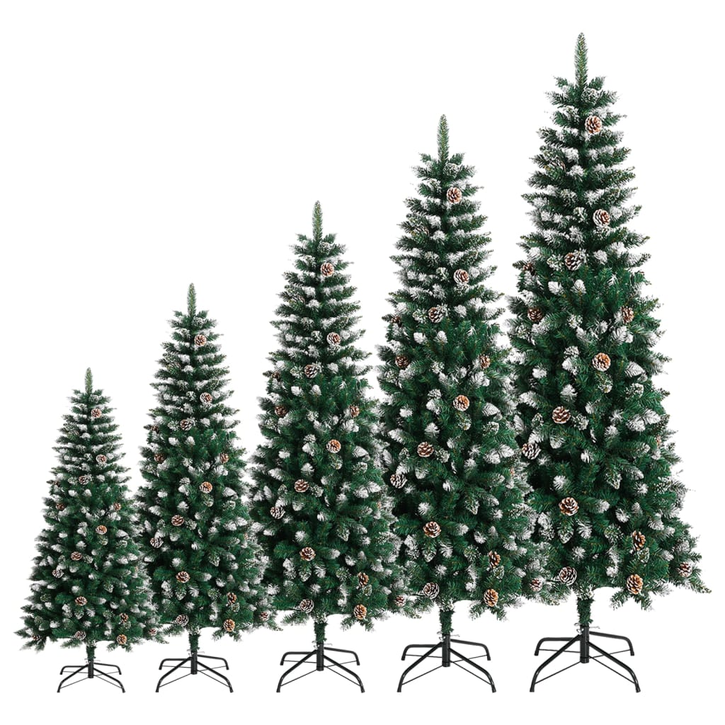 vidaXL Christmas Tree Decoration Artificial Xmas Tree with Stand Green PVC-5