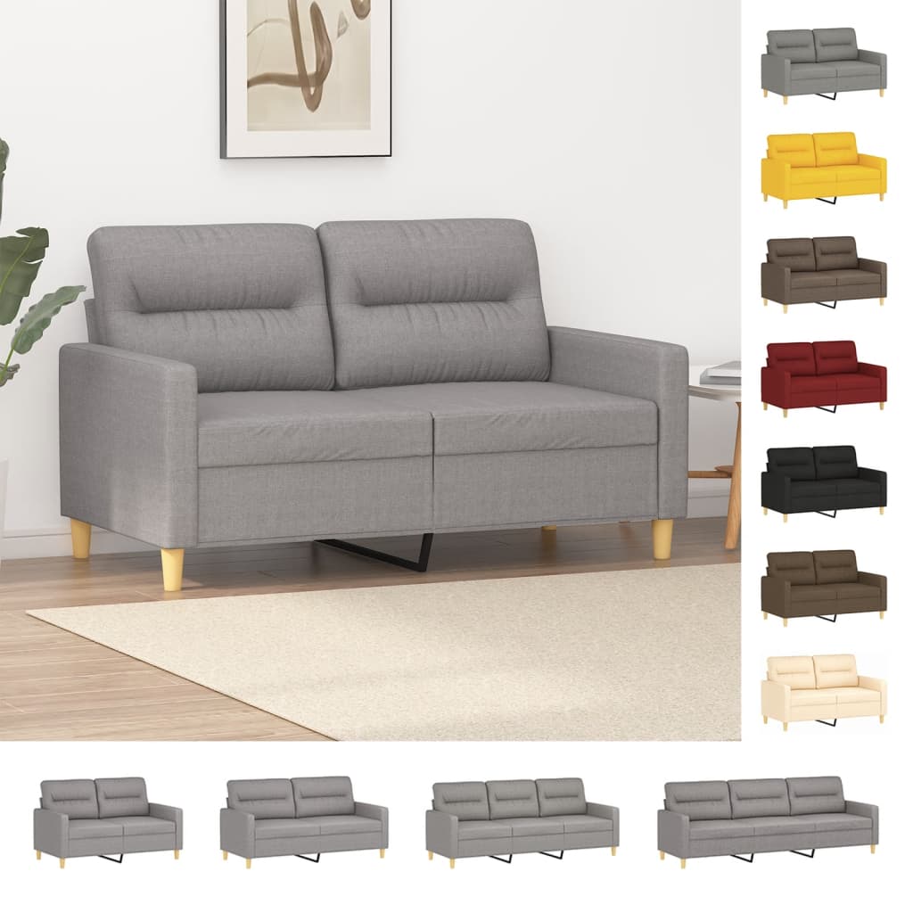 vidaXL 3-Seater Sofa Dark Gray 82.7" Fabric-10