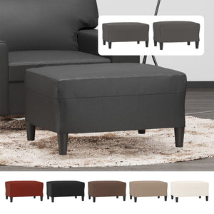 vidaXL Footstool Modern Ottoman Footrest for Living Room Bedroom Faux Leather-2