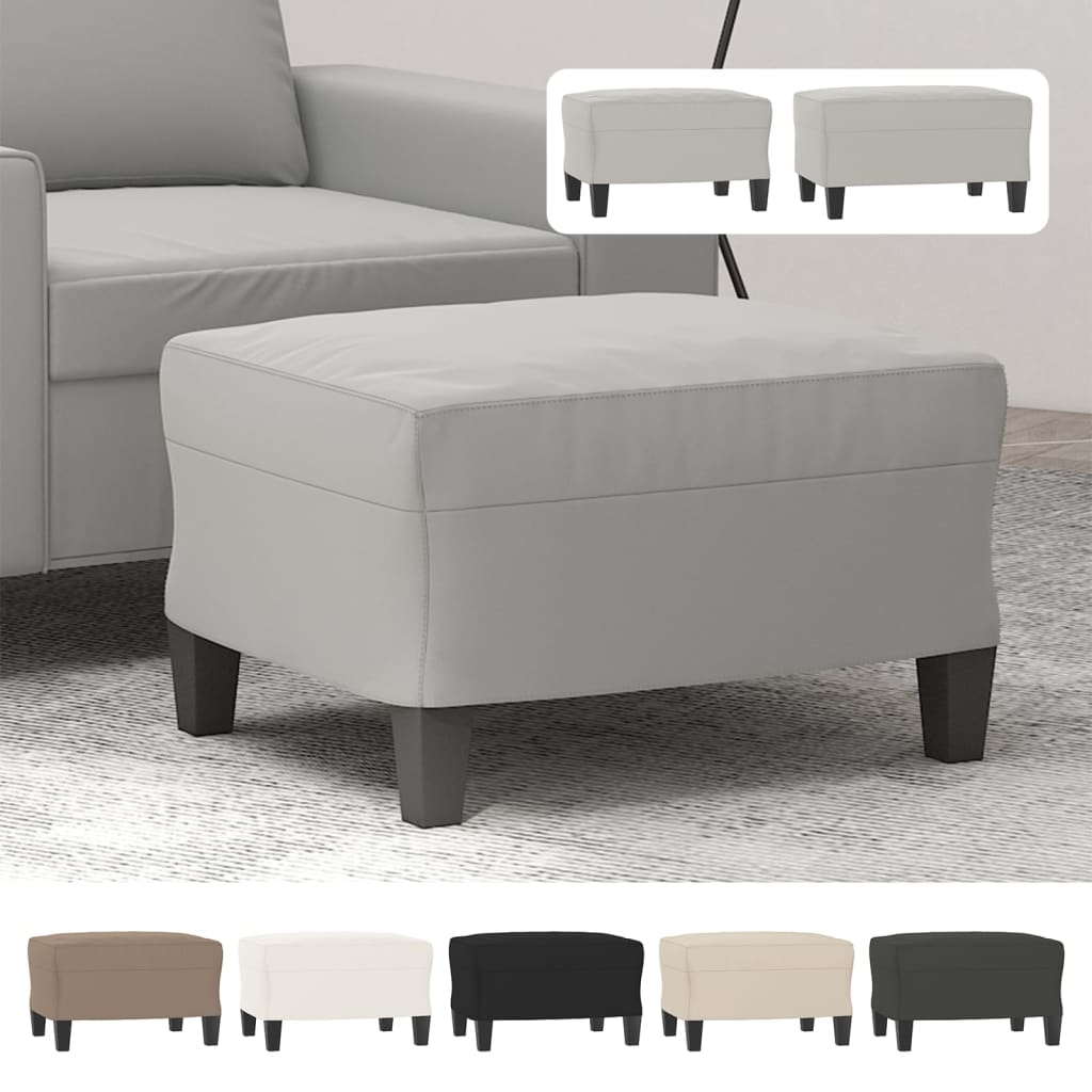 vidaXL Footstool Footrest Ottoman for Living Room Bedroom Microfiber Fabric-30