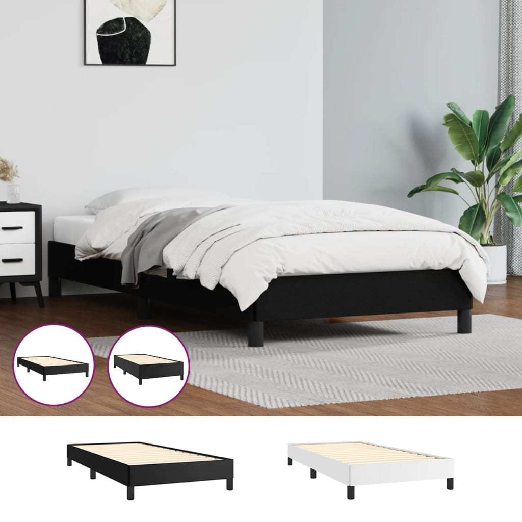 vidaXL Bed Frame Box Spring Platform Bed Mattress Foundation Faux Leather-5