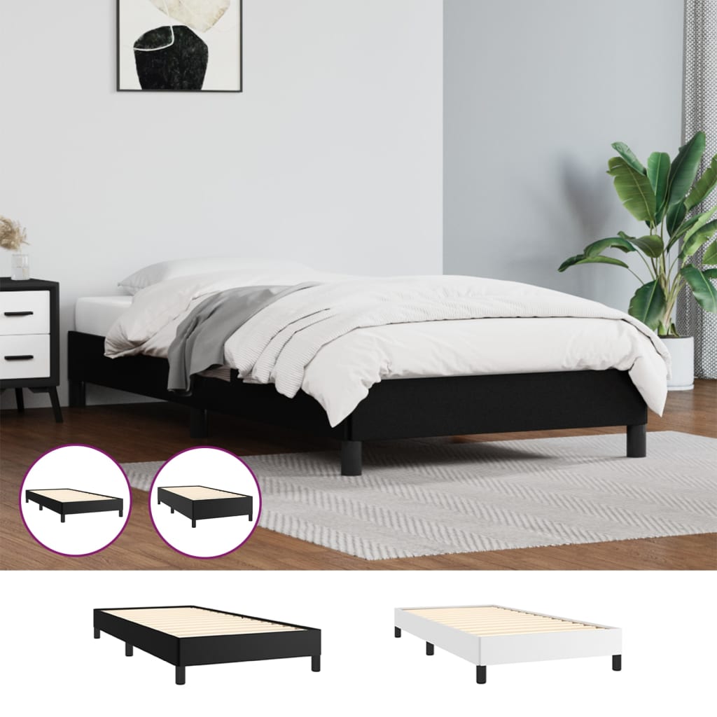 vidaXL Bed Frame Upholstered Platform Bed Base Frame for Bedroom Faux Leather-6