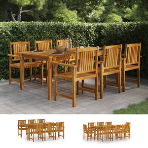 vidaXL Patio Dining Set Outdoor Garden Table and Chair Set Solid Wood Acacia-4