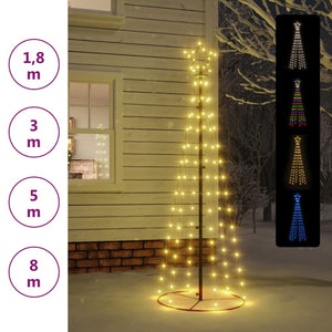 vidaXL Christmas Cone Tree Decoration Artificial Christmas Tree with LEDs-42