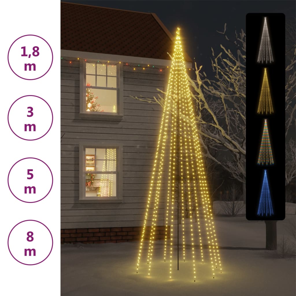 vidaXL Christmas Tree Decoration Holiday Xmas Tree Lights with Spikes LEDs-36