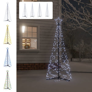 vidaXL Christmas Cone Tree Holiday Xmas Seasonal Ornament Decoration 200 LEDs-6