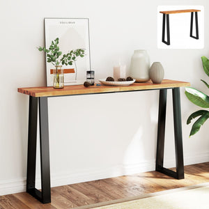 vidaXL Console Table with Live Edge Accent End Side Table Solid Wood Acacia-3