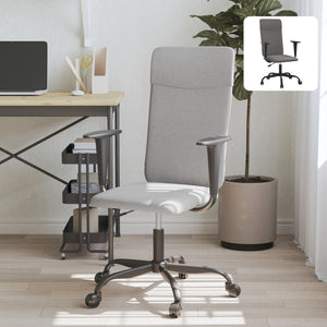 vidaXL Office Chair Rolling Office Computer Desk Chair with Armrest Fabric-13