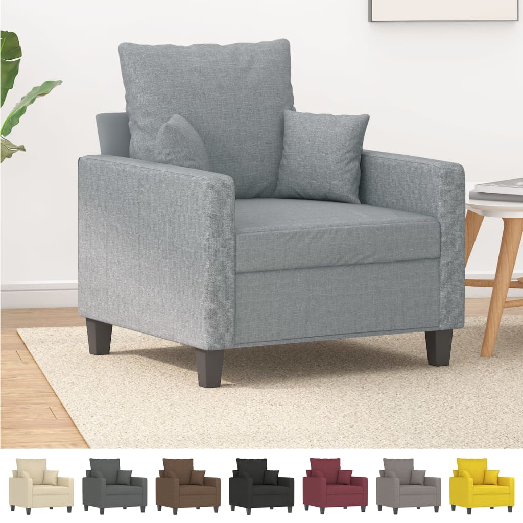 vidaXL Sofa Chair Upholstered Single Sofa Armchair for Living Room Fabric-56