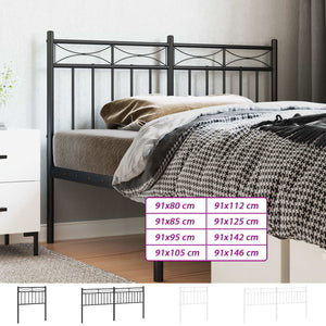 vidaXL Metal Headboard Bed Header with Back Support for Bedroom Furniture-5