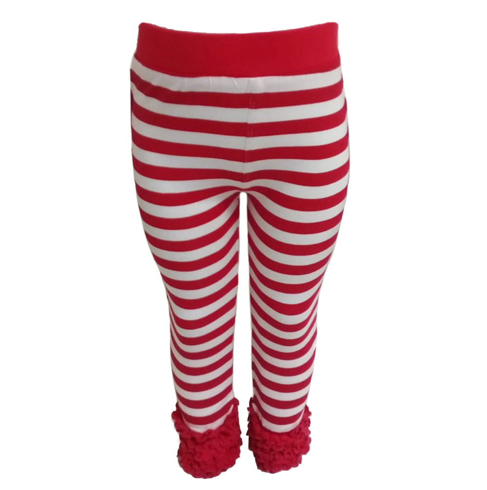 Girls Boutique Red Ruffle Butt Leggings Set sz 4/5T-7