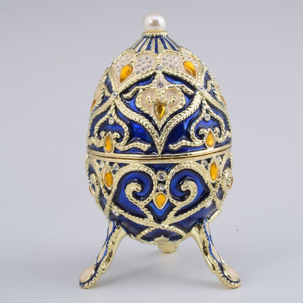 Blue Faberge Music Playing Egg-0