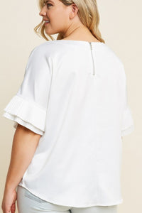 Pleated Tier Sleeve Top