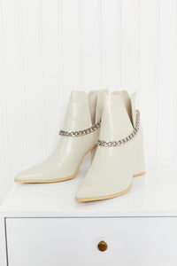 Cape Robbin Point the Way Chain Detail Ankle Booties