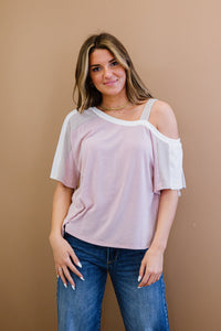 Andree by Unit Something Simple Full Size Run Cold Shoulder Tee